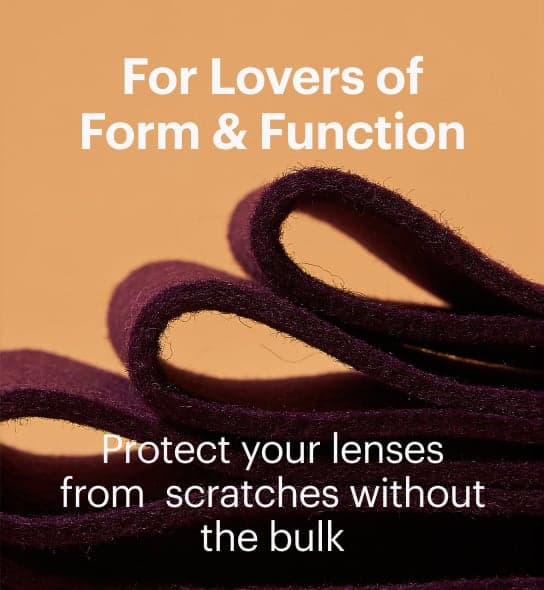 Dresden Vision Canada flexible felt glasses case with minimalist design providing slim and durable lens protection
